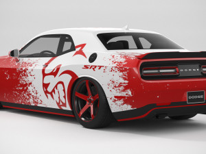 Dodge Challenger Hellcat 2022 Custom 3D Model