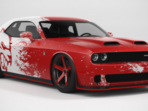 Dodge Challenger Hellcat 2022 Custom 3D Model