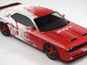 Dodge Challenger Hellcat 2022 Custom 3D Model