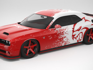 Dodge Challenger Hellcat 2022 Custom 3D Model