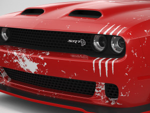 Dodge Challenger Hellcat 2022 Custom 3D Model
