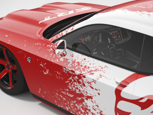 Dodge Challenger Hellcat 2022 Custom 3D Model