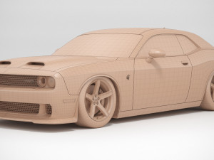 Dodge Challenger Hellcat 2022 Custom 3D Model