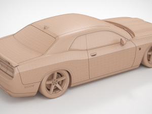 Dodge Challenger Hellcat 2022 Custom 3D Model