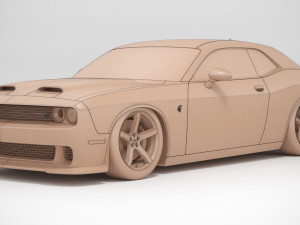 Dodge Challenger Hellcat 2022 Custom 3D Model