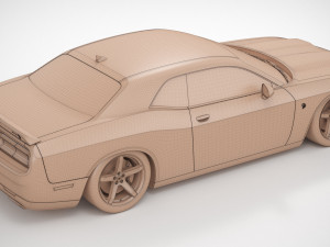 Dodge Challenger Hellcat 2022 Custom 3D Model