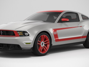Mustang Boss 302 Laguna Seca 2012 3D Модель