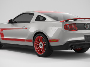 Mustang Boss 302 Laguna Seca 2012 3D Модель