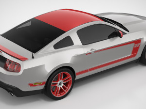 Mustang Boss 302 Laguna Seca 2012 3D Модель