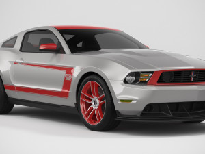 Mustang Boss 302 Laguna Seca 2012 3D Модель