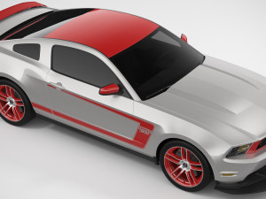 Mustang Boss 302 Laguna Seca 2012 3D Модель