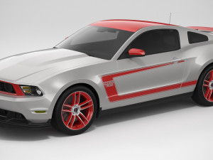 Mustang Boss 302 Laguna Seca 2012 3D Модель