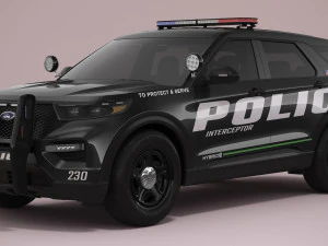 Explorer 2023 Police 3D Model