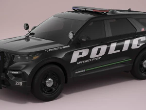 Explorer 2023 Police 3D Model
