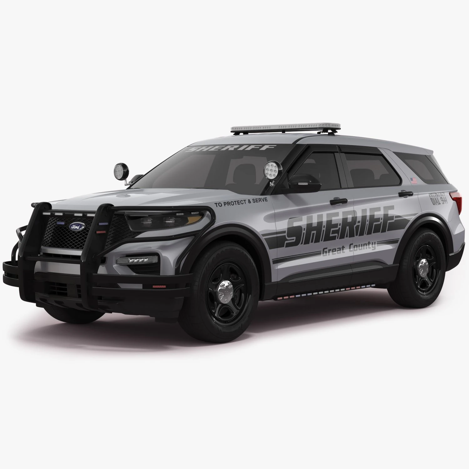 Explorer 2023 Sheriff 3D Model .c4d .max .obj .3ds .fbx .stl .blend 