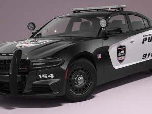 Dodge Charger Police 3D Model