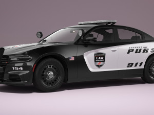 Dodge Charger Police Model 3D