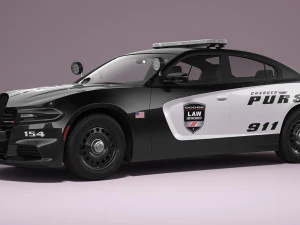 Dodge Charger Police 3D Model