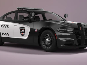 Dodge Charger Police 3D Model