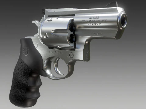 Ruger Super Redhawk Alaskan 3D Modell