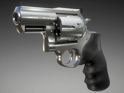 Ruger Super Redhawke Alaskan 3D Model