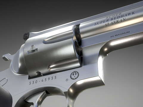 Ruger Super Redhawke Alaskan 3D Model