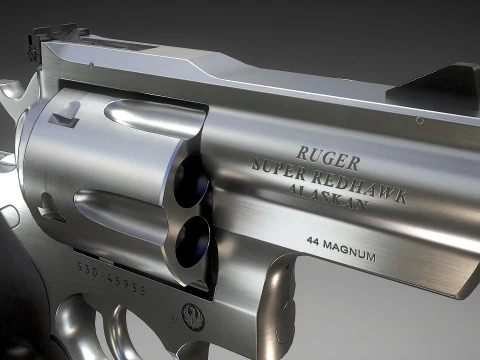 Ruger Super Redhawk Alaskan 3D Modell