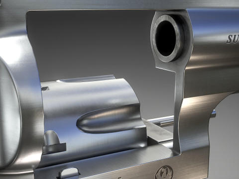 Ruger Super Redhawke Alaskan 3D Model