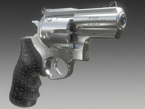 Ruger Super Redhawk Alaskan 3D Modell