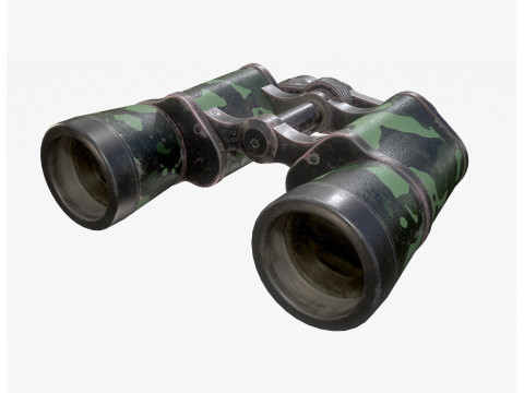Camouflage Binoculars 3D Model