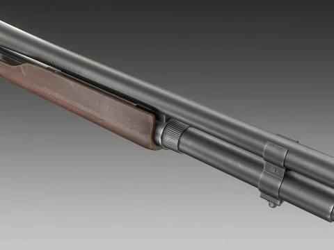 Espingarda Remington 870 Modelo 3D