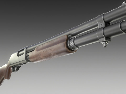 Remington 870 Shotgun 3D Model