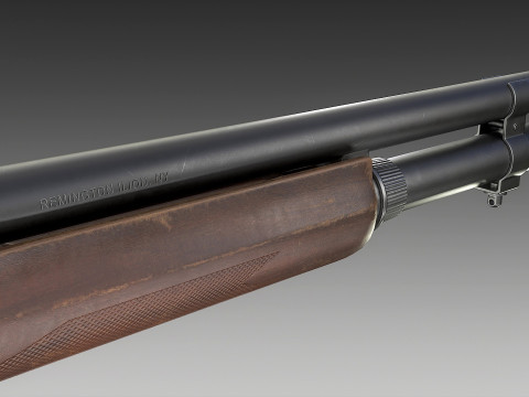 Remington 870 Shotgun 3D Model