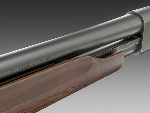 Remington 870 Shotgun 3D Model