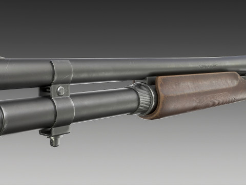 Remington 870 Shotgun 3D Model