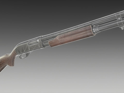 Remington 870 Shotgun 3D Model