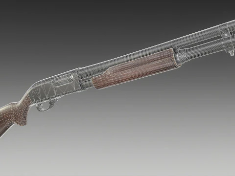 Espingarda Remington 870 Modelo 3D