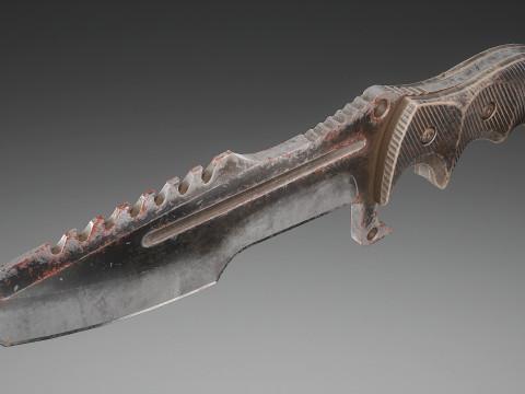 Tactical Combat Knife V2 3D Model