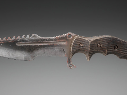 Tactical Combat Knife V2 3D Model