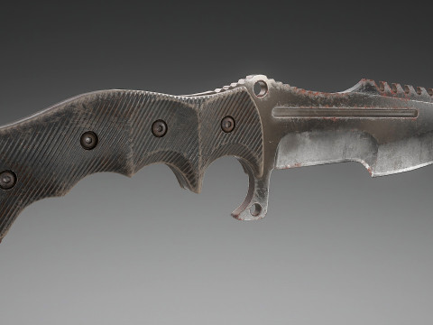 Tactical Combat Knife V2 3D Model