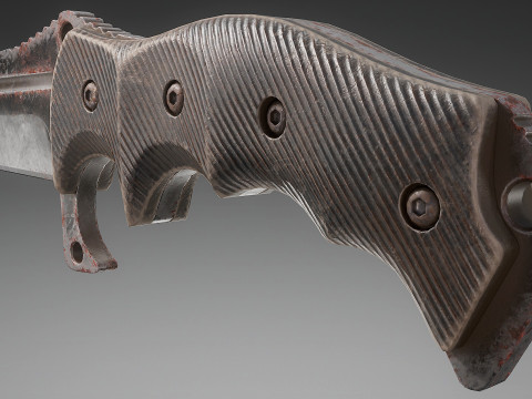 Tactical Combat Knife V2 3D Model