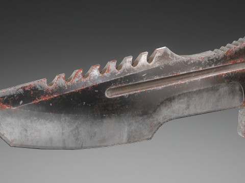 Tactical Combat Knife V2 3D Model