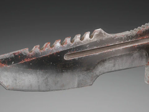 Tactical Combat Knife V2 3D Model