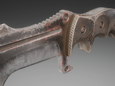 Tactical Combat Knife V2 3D Model