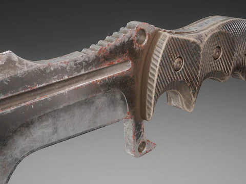 Tactical Combat Knife V2 3D Model