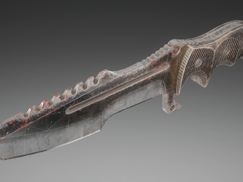 Tactical Combat Knife V2 3D Model