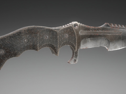 Tactical Combat Knife V2 3D Model