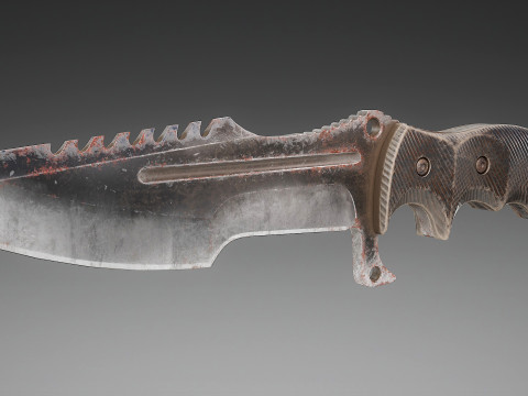 Tactical Combat Knife V2 3D Model