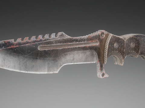 Tactical Combat Knife V2 3D Model