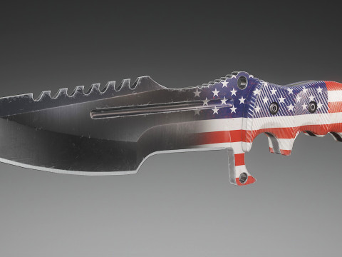 Tactical Combat Knife V3 3D Model